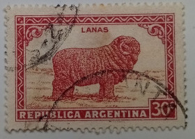 Південна Америка Южная Америка ^/--/^ Аргентина 1942-1950 Овцы, гашеная (I) ^_^^^ Аргентина 1942-1950 Вівці, гашена (I) - фото фото фото