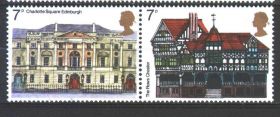 Великобританія Великобритания ^/--/^ ZM  UK / Великобритания 1975 г  MNH - архитектура - сцепка ^_^^^ ZM UK / Велика Британія 1975 р MNH - архітектура - зчіпка - фото фото фото