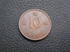 Фінляндія Финляндия ^/--/^ 10 пенни Финляндия 1938 г   (3) ^_^^^ 10 пенні Фінляндія 1938 р (3) - фото фото фото