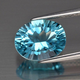 Топаз Топаз ^/--/^ Натуральный топаз голубой  3.28 /--/ ct   10 x 8 mm ^_^^^ Натуральний топаз блакитний 3.28 /--/ ct 10 x 8 mm - фото фото фото