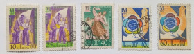 СРСР - СССР - ^/--/^ СССР 1957 VI Всемирный фестиваль молодежи и студентов в Москве, гашеные ^_^^^ СРСР 1957 VI Всесвітній фестиваль молоді та студентів в Москві, гашені - фото фото фото