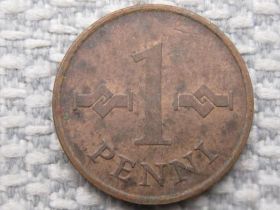 Фінляндія Финляндия ^/--/^ Финляндия, 1 пенни 1968 года #1926 ^_^^^ Фінляндія, 1 пенні 1968 року #1926 - фото фото фото