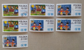 Польща Польша ^/--/^ Польша 1979 г - Международный год ребенка, 11 шт  (см.фото) ^_^^^ Польща 1979 р. - Міжнародний рік дитини, 11 шт (див.фото) - фото фото фото