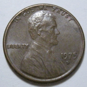Обігові Обиходные ^/--/^ США 1 цент 1975 року D 41250 ^_^^^ США 1 цент 1975 года D 41250 - фото фото фото