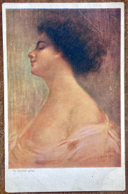 Росія до  року Россия до  года ^/--/^ Стара листівка.  V. Kotas.  Жінка. 1914 р.  Військова пошта ^_^^^ Старая открытка. V. Kotas. Женщина. 1914 г. Военная почта - фото фото фото