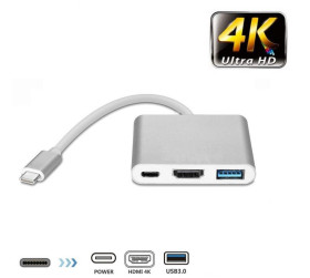 Кабелі та перехідники Кабели и переходники ^/--/^ Переходник Type-C на HDMI USB 3.1, адаптер для MacBook Apple Type-С USB-хаб 4 /--/ K   (TypeC-HUB-3 /--/ in /--/ 1-SL) ^_^^^ Перехідник Type-C на HDMI USB 3.1, адаптер для MacBook Apple Type-С USB-хаб 4 /--/ K (TypeC-HUB-3 /--/ in /--/ 1-SL) - фото фото фото