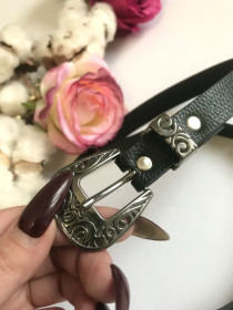 Ремені Ремни ^/--/^ Ремінь Чорний. Жіночий. 90 см ^_^^^ Ремень Черный. Женский. 90 см - фото фото фото