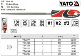 Напилки, рашпилі Напильники, рашпили ^/--/^ Напильник по металлу YATO круглый l /--/ 150 мм #2 YT-6184 ^_^^^ Напильник по металу YATO Польща круглий l /--/ 150 мм #2 YT-6184 - фото фото фото