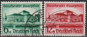 Третій Рейх (-) Третий Рейх (-) ^/--/^ 1938 - Рейх - Театр Саар Mi.673-74 _6.0 € _гаш - фото фото фото