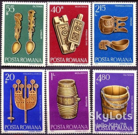 Румунія Румыния ^/--/^ Румыния 1978 декоративное искусство Mi 3517-3522 MNH ^_^^^ Румунія 1978 декоративне мистецтво Mi 3517-3522 MNH - фото фото фото