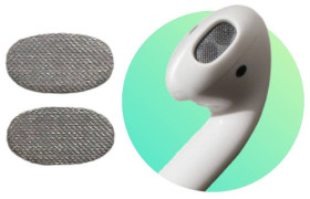 Навушники Наушники ^/--/^ Сітка захисна 6.6 /--/ x /--/ 3.6 мм AirPods 1 2 EarPods пилозахисний фільтр навушників сталева срібляста ^_^^^ Сетка защитная 6.6 /--/ x /--/ 3. 6 мм AirPods 1 2 EarPods пылезащитный фильтр наушников стальная серебристая - фото фото фото