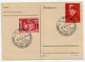 Іноземні Иностранные ^/--/^ Поштівка ІІІ Райх, спецпогашення. 1941 р. ^_^^^ Почтовка III рейх, спецпогашение. 1941 г. - фото фото фото