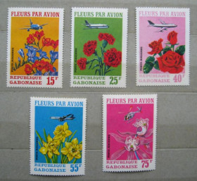 Флора Флора ^/--/^ ФЛОРА - ЦВЕТЫ - САМОЛЕТЫ  ГАБОН   1971 г.  негаш.  ^_^^^ ФЛОРА - Квіти - літаки Габон 1971 р. негаш. - фото фото фото