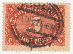 Веймарська республіка Веймарская республика ^/--/^ Германия      ( Рейх) 1921 г. №  172 а гашеная ^_^^^ Німеччина (Рейх) 1921 р. No 172 а гашена - фото фото фото