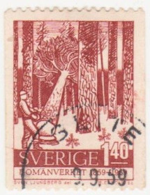 Скандинавія Скандинавия ^/--/^ Швеция 1959 г. № 454 гашеная ^_^^^ Швеція 1959 р. No 454 гашена - фото фото фото
