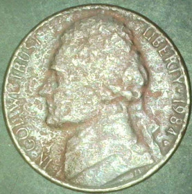 Обігові Обиходные ^/--/^ ША 5 центів, 1984 D Джефферсон Нікель [3.53] ^_^^^ ША 5 центов, 1984 D Джефферсон Никель [3.53] - фото фото фото