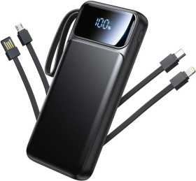 Зовнішні акумулятори (Power Bank) Внешние аккумуляторы (Power Bank) ^/--/^ Power Bank, портативное зарядное устройство со встроенным кабелем, быстрая зарядка 22,5 Вт, аккумуля ^_^^^ Power Bank, портативний зарядний пристрій з вбудованим кабелем, швидка зарядка 22,5 Вт, акумуля - фото фото фото