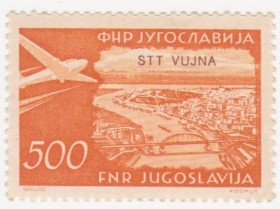 Балканський півострів Балканский полуостров ^/--/^ Югославия     ( Триест Зона В) 1954 г. № 141 ** ^_^^^ Югославія ( Трієст Зона В) 1954 р. No 141 ** - фото фото фото