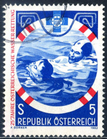 Австрія Австрия ^/--/^ Австрия. Общество спасения жизни  (серия) 1982 г. ^_^^^ Австрія. Суспільство порятунку життя (1982) - фото фото фото