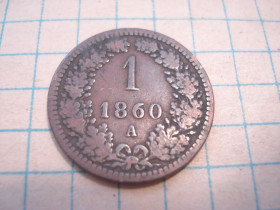 Австрія Австрия ^/--/^ 1 /--/ крейцер 1860 /--/ а Австрія ^_^^^ 1 /--/ крейцер 1860 /--/ а Австрия - фото фото фото