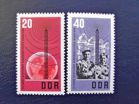 НДР, ФРН ГДР, ФРГ ^/--/^ Серія поштових марок Німеччина НДР &amp;quot; 20-річчя німецького демократичного радіомовлення &amp;quot; 1965 рік ** ^_^^^ Серия почтовых марок Германия ГДР &amp;quot; 20-летие немецкого демократического радиовещания &amp;quot; 1965 год ** - фото фото фото