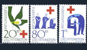 Бенілюкс Бенилюкс ^/--/^ Лихтенштейн. Красный крест  (серия)** 1963 г. ^_^^^ Ліхтенштейн. Червоний хрест (серія) 1963 - фото фото фото