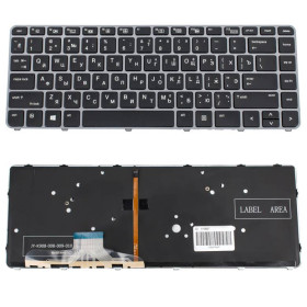 Клавіатури Клавиатуры ^/--/^ Клавиатура для ноутбука HP (EliteBook: 1040 G /--/ 3) rus, black, silver frame, подсветка клавиш ^_^^^ Клавіатура для ноутбука HP (EliteBook: 1040 G /--/ 3) rus, black, silver frame, підсвічування клавіш - фото фото фото