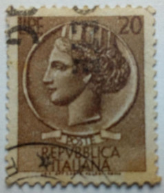 Італія, Ватикан Италия, Ватикан ^/--/^ Италия 1953 Стандарт, 20 /--/ L, гашеная ^_^^^ Італія 1953 Стандарт, 20 /--/ L, гашена - фото фото фото