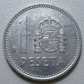 Іспанія Испания ^/--/^ Іспанія 1 песета 1987 року 41723 ^_^^^ Испания 1 песета 1987 года 41723 - фото фото фото