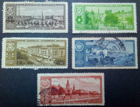 СРСР - СССР - ^/--/^ СССР 1958 Столицы союзных советских республик, гашеные и чистые ^_^^^ СРСР 1958 Столиці союзних радянських республік, гашені і чисті - фото фото фото