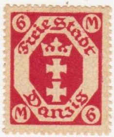Веймарська республіка Веймарская республика ^/--/^ Германия  (Данциг) 1922 г. № 100 ** ^_^^^ Німеччина (Данциг) 1922 No 100 ** - фото фото фото