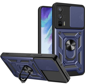 Чохли, бампера Чехлы, бампера ^/--/^ Чохол Fiji Camera Defence для Xiaomi Poco F /--/ 5 Pro бампер із захистом камери та підставкою Dark Blue ^_^^^ Чехол Fiji Camera Defence для Xiaomi Poco F /--/ 5 Pro бампер с защитой камеры и подставкой Dark Blue - фото фото фото