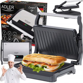 Тостери Тостеры ^/--/^ Електрогриль Adler AD 3052 — 1200 Вт, антипригарне покриття ^_^^^ Электрогриль Adler AD 3052 — 1200 Вт, антипригарное покрытие - фото фото фото