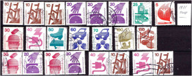 НДР, ФРН ГДР, ФРГ ^/--/^ ZM Германия 1971 г - стандарт - гаш. - профессии и ТБ ^_^^^ ZM Німеччина 1971 р - стандарт - гаш. - професії і ТБ - фото фото фото