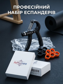 Інші Другие ^/--/^ Набір кистьових тренажерів та еспандерів JuHumee  (пружинний еспандер 5-60 кг + розширювачі) ^_^^^ Набор кистовых тренажеров и эспандеров JuHumee (пружинный эспандер 5-60 кг + расширители) - фото фото фото