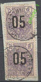 Гвінея Гвинея ^/--/^ Гвинея франц. 1912 стандарт надп. 2 /--/ м.гаш. ^_^^^ Гвінея франц. 1912 стандарт надп. 2 /--/ м.гаш. - фото фото фото
