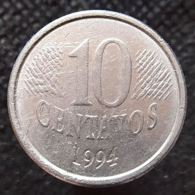 Бразилія Бразилия ^/--/^ Бразилія 10 сентаво, 1994 ^_^^^ Бразилия 10 сентаво, 1994 - фото фото фото