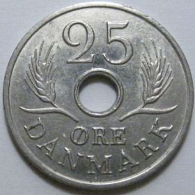 Данія Дания ^/--/^ Данія 25 ере 1967 року 41503 ^_^^^ Дания 25 эре 1967 года 41503 - фото фото фото
