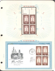 Північна Америка Северная Америка ^/--/^ США 1959  г - квартблок MNH + КПД  ХМК с квартблоком  - добыча нефти ^_^^^ США 1959 - квартблок MNH + ККД ХМК з квартблоком - видобуток нафти - фото фото фото