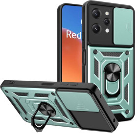 Чохли, бампера Чехлы, бампера ^/--/^ Чохол Fiji Camera Defence для Xiaomi Redmi 12 бампер із захистом камери та підставкою Green ^_^^^ Чехол Fiji Camera Defence для Xiaomi Redmi 12 бампер с защитой камеры и подставкой Green - фото фото фото