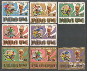Спорт Спорт ^/--/^ Бурунди 1974 спорт футбол Mi 1058-1065 ^_^^^ Бурунді 1974 спорт футбол Mi 1058-1065 - фото фото фото