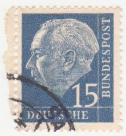 НДР, ФРН ГДР, ФРГ ^/--/^ ФРГ 1954 г. № 74 гашеная ^_^^^ ФРН 1954 р. No 74 гашена - фото фото фото