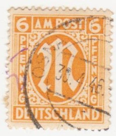 НДР, ФРН ГДР, ФРГ ^/--/^ Германия British American Zone 1945 - 1949 г. № 5 А гашеная ^_^^^ Німеччина British American Zone 1945 - 1949 р. No 5 А гашена - фото фото фото