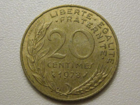 Франція Франция ^/--/^ Франция 20 сантимов 1978 года 38136 ^_^^^ Франція 20 сантимів 1978 року 38136 - фото фото фото