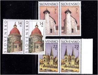 Словаччина Словакия ^/--/^ ZM Словакия 2002 г MNH в парах - архитектура ^_^^^ 2002 Словаччина MNH в парах - фото фото фото