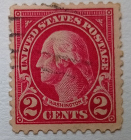 Північна Америка Северная Америка ^/--/^ США 1923 Джордж Вашингтон, 2 /--/ с, гашеная ^_^^^ США 1923 Джордж Вашингтон, 2 /--/ с, гашена - фото фото фото