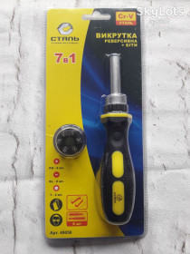Викрутки Отвертки ^/--/^ Викрутка реверсивна з набором біт 7 в 1 /--/ Сталь 49050 ^_^^^ Выкрутка реверсивная с набором бит 7 в 1 /--/ Сталь 49050 - фото фото фото
