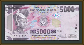 Інші країни Другие страны ^/--/^ Гвинея 5000 франков 2021 P-49  (49 /--/ c) UNC ^_^^^ Гвінея 5000 франків 2021 P-49 (49 /--/ c) UNC - фото фото фото