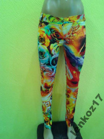 Штани Брюки ^/--/^ Молодежные яркие брюки, графити с розами, коттон S ^_^^^ Молодіжні яскраві брюки, графіті з трояндами, коттон S - фото фото фото