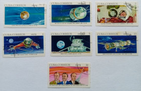 Острівні держави Островные государства ^/--/^ Куба 1972 Космос, гашеные ^_^^^ Куба 1972 Космос, гашені - фото фото фото